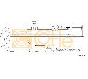 Cablu, frana de parcare COFLE 17.5047