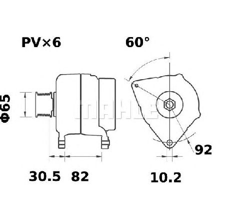 Generator / Alternator MAHLE ORIGINAL MG 10 Generator / Alternator MAHLE ORIGINAL MG 10
