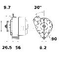 Generator / Alternator MAHLE ORIGINAL MG 185</br>Piesa auto pentru Generator /Alternator / Elemente Generator / Alternator MAHLE ORIGINAL MG 185</br>Piesa auto pentru Generator /Alternator / Elemente
