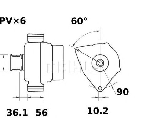 Generator / Alternator MAHLE ORIGINAL MG 352</br>Piesa auto pentru Generator /Alternator / Elemente Generator / Alternator MAHLE ORIGINAL MG 352</br>Piesa auto pentru Generator /Alternator / Elemente