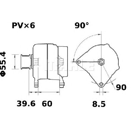 Generator / Alternator MAHLE ORIGINAL MG 576 Generator / Alternator MAHLE ORIGINAL MG 576