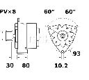 Generator / Alternator MAHLE ORIGINAL MG 586</br>Piesa auto pentru Generator /Alternator / Elemente