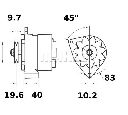 Generator / Alternator MAHLE ORIGINAL MG 94</br>Piesa auto pentru Generator /Alternator / Elemente
