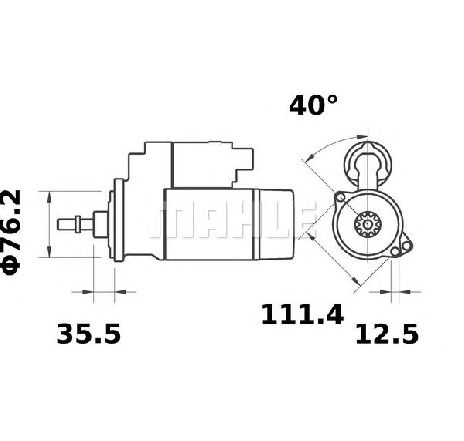 Starter MAHLE ORIGINAL MS 105</br>Piesa auto pentru Sistem pornire Starter MAHLE ORIGINAL MS 105</br>Piesa auto pentru Sistem pornire