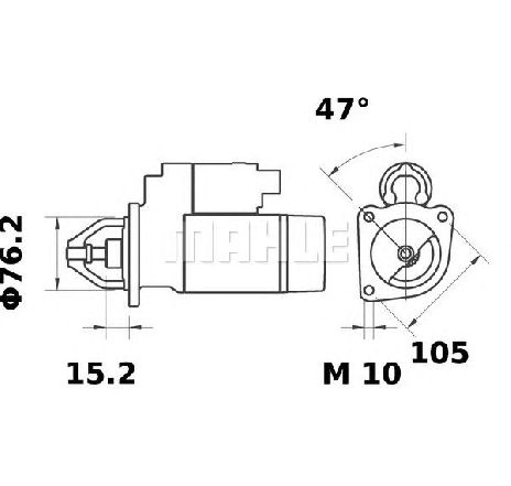 Starter MAHLE ORIGINAL MS 179</br>Piesa auto pentru Sistem pornire Starter MAHLE ORIGINAL MS 179</br>Piesa auto pentru Sistem pornire