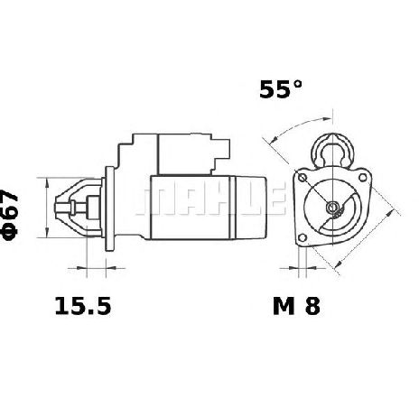 Starter MAHLE ORIGINAL MS 181</br>Piesa auto pentru Sistem pornire Starter MAHLE ORIGINAL MS 181</br>Piesa auto pentru Sistem pornire