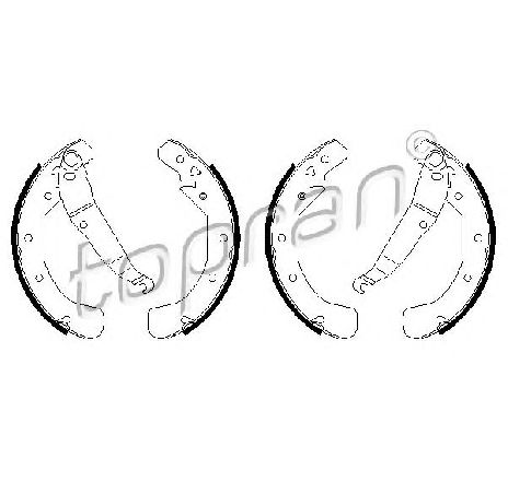 Set saboti frana TOPRAN 205 788</br>Piesa auto pentru Frana tambur Set saboti frana TOPRAN 205 788</br>Piesa auto pentru Frana tambur