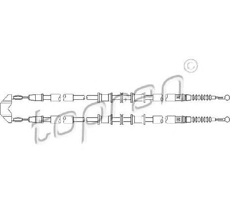 Cablu, frana de parcare TOPRAN 207 366</br>Piesa auto pentru Sistem de franare Cablu, frana de parcare TOPRAN 207 366</br>Piesa auto pentru Sistem de franare