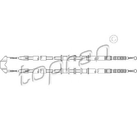 Cablu, frana de parcare TOPRAN 207 383</br>Piesa auto pentru Sistem de franare Cablu, frana de parcare TOPRAN 207 383</br>Piesa auto pentru Sistem de franare