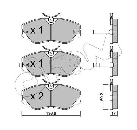 Set placute frana,frana disc CIFAM 822-491-0 Set placute frana,frana disc CIFAM 822-491-0