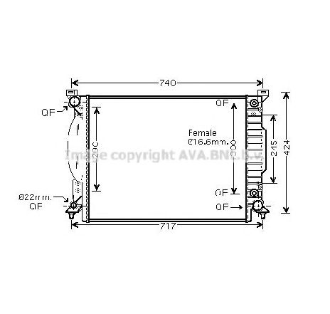 Radiator, racire motor PRASCO AI2205</br>Piesa auto pentru Radiator racire apa/ ulei Radiator, racire motor PRASCO AI2205</br>Piesa auto pentru Radiator racire apa/ ulei