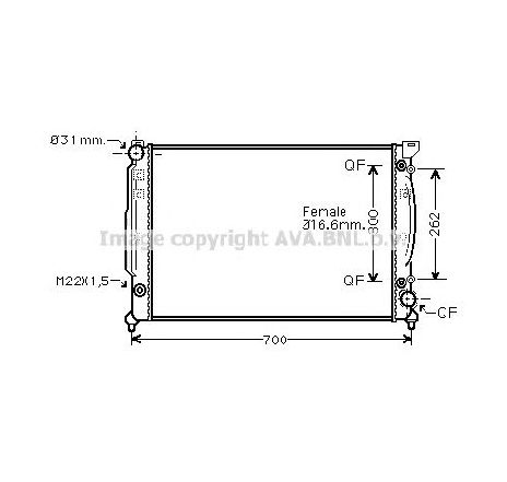 Radiator, racire motor PRASCO AIA2111</br>Piesa auto pentru Radiator racire apa/ ulei Radiator, racire motor PRASCO AIA2111</br>Piesa auto pentru Radiator racire apa/ ulei
