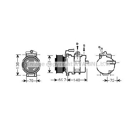 Compresor, climatizare PRASCO AIK312</br>Piesa auto pentru Sistem de aer conditionat Compresor, climatizare PRASCO AIK312</br>Piesa auto pentru Sistem de aer conditionat