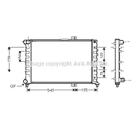 Radiator, racire motor PRASCO ALA2075</br>Piesa auto pentru Radiator racire apa/ ulei Radiator, racire motor PRASCO ALA2075</br>Piesa auto pentru Radiator racire apa/ ulei