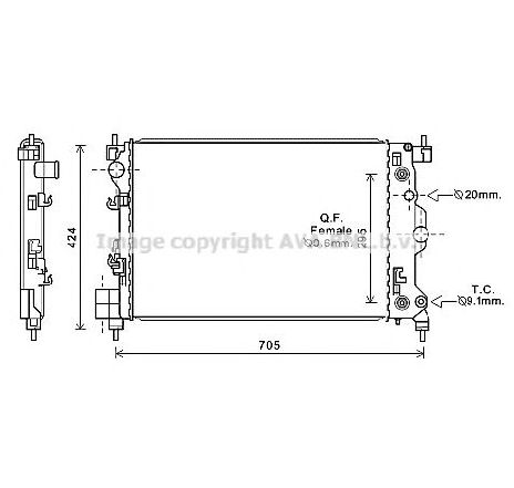 Radiator, racire motor PRASCO CT2044</br>Piesa auto pentru Radiator racire apa/ ulei Radiator, racire motor PRASCO CT2044</br>Piesa auto pentru Radiator racire apa/ ulei