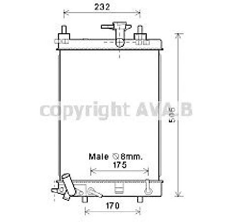 Radiator, racire motor PRASCO DU2070</br>Piesa auto pentru Radiator racire apa/ ulei Radiator, racire motor PRASCO DU2070</br>Piesa auto pentru Radiator racire apa/ ulei