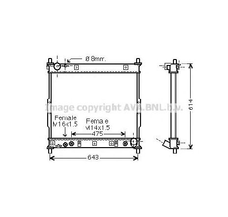 Radiator, racire motor PRASCO DW2104</br>Piesa auto pentru Radiator racire apa/ ulei Radiator, racire motor PRASCO DW2104</br>Piesa auto pentru Radiator racire apa/ ulei