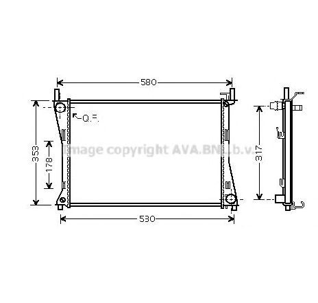 Radiator, racire motor PRASCO FD2325</br>Piesa auto pentru Radiator racire apa/ ulei Radiator, racire motor PRASCO FD2325</br>Piesa auto pentru Radiator racire apa/ ulei