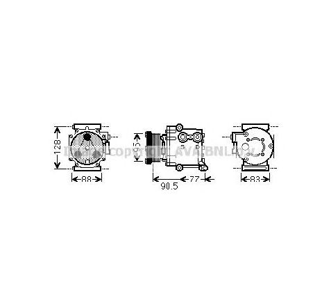 Compresor, climatizare PRASCO FDK434</br>Piesa auto pentru Sistem de aer conditionat Compresor, climatizare PRASCO FDK434</br>Piesa auto pentru Sistem de aer conditionat