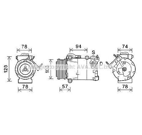 Compresor, climatizare PRASCO FDK587</br>Piesa auto pentru Sistem de aer conditionat Compresor, climatizare PRASCO FDK587</br>Piesa auto pentru Sistem de aer conditionat