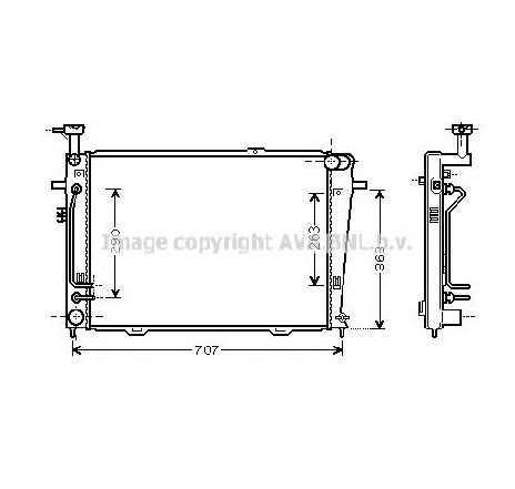 Radiator, racire motor PRASCO HY2130</br>Piesa auto pentru Radiator racire apa/ ulei Radiator, racire motor PRASCO HY2130</br>Piesa auto pentru Radiator racire apa/ ulei