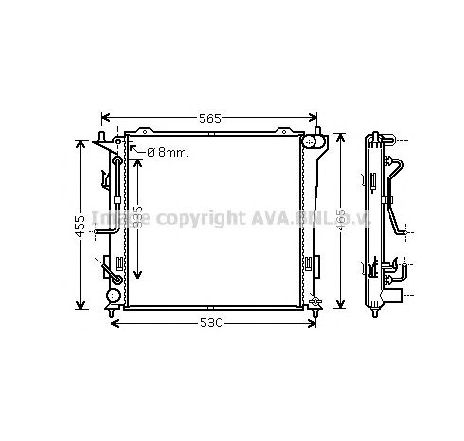Radiator, racire motor PRASCO HY2182</br>Piesa auto pentru Radiator racire apa/ ulei Radiator, racire motor PRASCO HY2182</br>Piesa auto pentru Radiator racire apa/ ulei