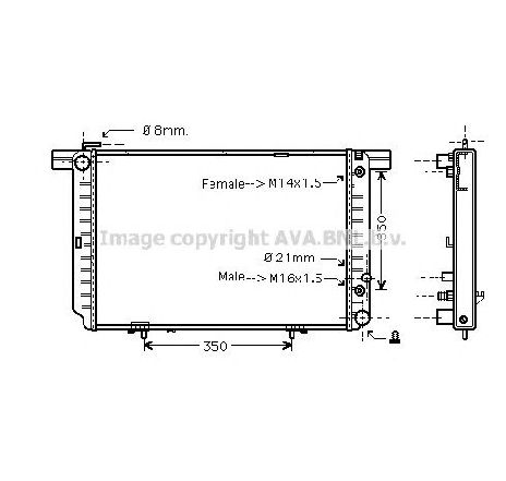Radiator, racire motor PRASCO MS2121</br>Piesa auto pentru Radiator racire apa/ ulei Radiator, racire motor PRASCO MS2121</br>Piesa auto pentru Radiator racire apa/ ulei