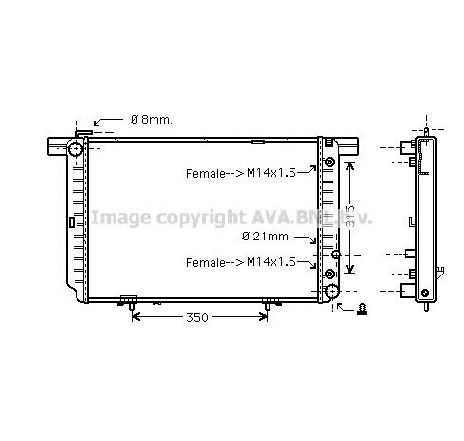 Radiator, racire motor PRASCO MS2145</br>Piesa auto pentru Radiator racire apa/ ulei Radiator, racire motor PRASCO MS2145</br>Piesa auto pentru Radiator racire apa/ ulei