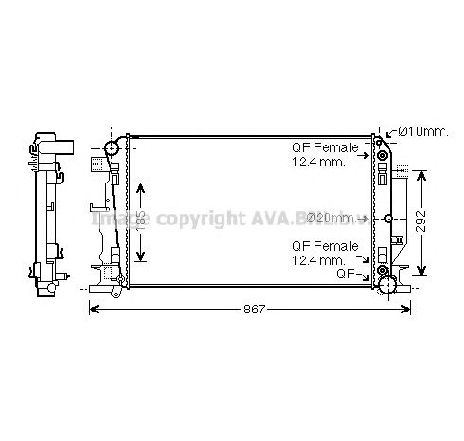 Radiator, racire motor PRASCO MS2403</br>Piesa auto pentru Radiator racire apa/ ulei Radiator, racire motor PRASCO MS2403</br>Piesa auto pentru Radiator racire apa/ ulei