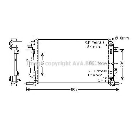 Radiator, racire motor PRASCO MS2445</br>Piesa auto pentru Radiator racire apa/ ulei Radiator, racire motor PRASCO MS2445</br>Piesa auto pentru Radiator racire apa/ ulei