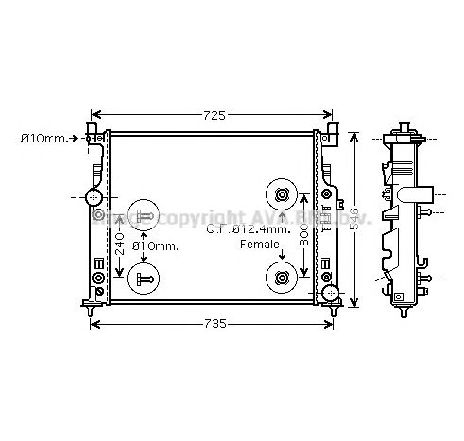 Radiator, racire motor PRASCO MSA2436</br>Piesa auto pentru Radiator racire apa/ ulei Radiator, racire motor PRASCO MSA2436</br>Piesa auto pentru Radiator racire apa/ ulei