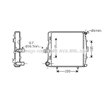 Radiator, racire motor PRASCO PR2055</br>Piesa auto pentru Radiator racire apa/ ulei Radiator, racire motor PRASCO PR2055</br>Piesa auto pentru Radiator racire apa/ ulei