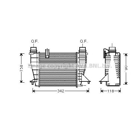 Intercooler, compresor PRASCO RTA4553</br>Piesa auto pentru Turbocompressor Intercooler, compresor PRASCO RTA4553</br>Piesa auto pentru Turbocompressor