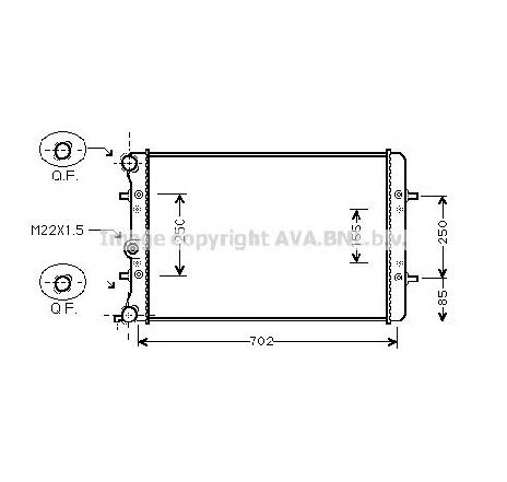Radiator, racire motor PRASCO VWA2217</br>Piesa auto pentru Radiator racire apa/ ulei Radiator, racire motor PRASCO VWA2217</br>Piesa auto pentru Radiator racire apa/ ulei