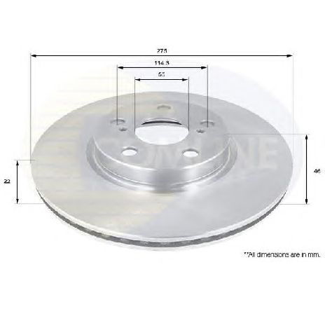 Disc frana COMLINE ADC01155V</br>Piesa auto pentru Frana disc Disc frana COMLINE ADC01155V</br>Piesa auto pentru Frana disc
