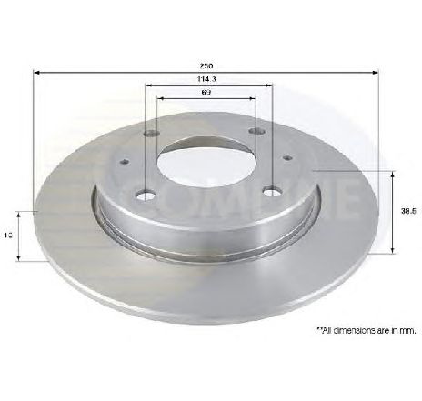 Disc frana COMLINE ADC0372</br>Piesa auto pentru Frana disc Disc frana COMLINE ADC0372</br>Piesa auto pentru Frana disc