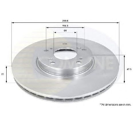 Disc frana COMLINE ADC0552V</br>Piesa auto pentru Frana disc Disc frana COMLINE ADC0552V</br>Piesa auto pentru Frana disc
