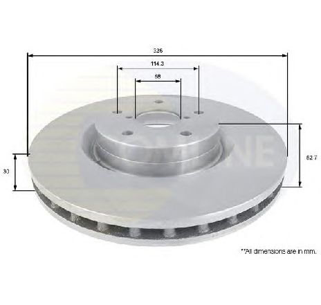 Disc frana COMLINE ADC0819V</br>Piesa auto pentru Frana disc Disc frana COMLINE ADC0819V</br>Piesa auto pentru Frana disc