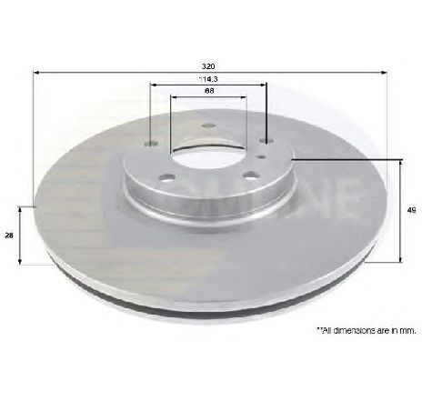 Disc frana COMLINE ADC1238V</br>Piesa auto pentru Frana disc Disc frana COMLINE ADC1238V</br>Piesa auto pentru Frana disc