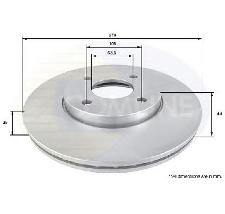 Disc frana COMLINE ADC1244V</br>Piesa auto pentru Frana disc Disc frana COMLINE ADC1244V</br>Piesa auto pentru Frana disc