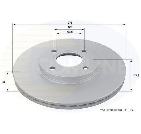 Disc frana COMLINE ADC1260V</br>Piesa auto pentru Frana disc Disc frana COMLINE ADC1260V</br>Piesa auto pentru Frana disc