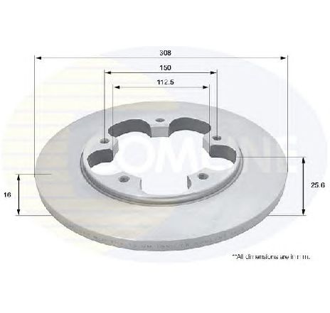 Disc frana COMLINE ADC1268</br>Piesa auto pentru Frana disc Disc frana COMLINE ADC1268</br>Piesa auto pentru Frana disc