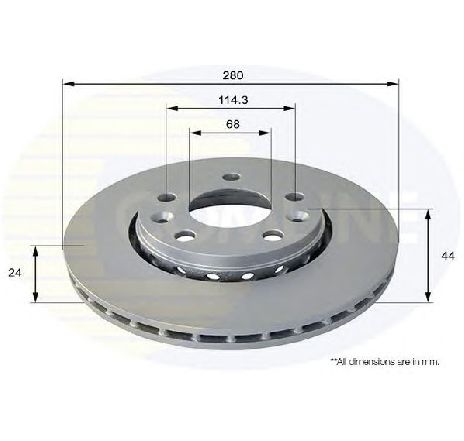 Disc frana COMLINE ADC1585V</br>Piesa auto pentru Frana disc Disc frana COMLINE ADC1585V</br>Piesa auto pentru Frana disc