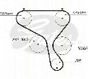Set curea de distributie TRISCAN 8647 25030</br>Piesa auto pentru Curea distributie / Rola de tensionare / Rola de ghidare