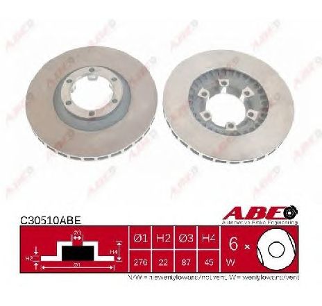 Disc frana ABE C30510ABE</br>Piesa auto pentru Frana disc Disc frana ABE C30510ABE</br>Piesa auto pentru Frana disc