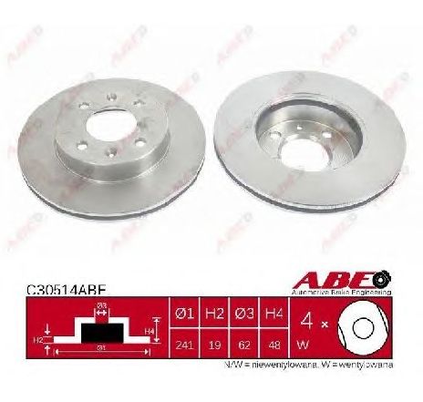 Disc frana ABE C30514ABE</br>Piesa auto pentru Frana disc Disc frana ABE C30514ABE</br>Piesa auto pentru Frana disc