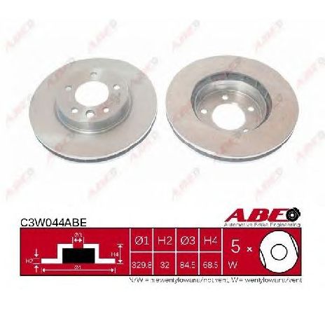 Disc frana ABE C3W044ABE</br>Piesa auto pentru Frana disc Disc frana ABE C3W044ABE</br>Piesa auto pentru Frana disc