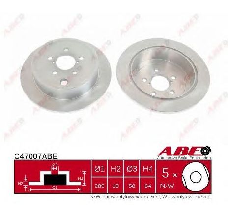 Disc frana ABE C47007ABE</br>Piesa auto pentru Frana disc Disc frana ABE C47007ABE</br>Piesa auto pentru Frana disc