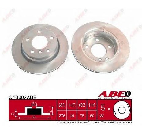 Disc frana ABE C4B002ABE</br>Piesa auto pentru Frana disc Disc frana ABE C4B002ABE</br>Piesa auto pentru Frana disc