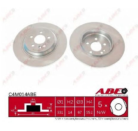Disc frana ABE C4M014ABE</br>Piesa auto pentru Frana disc Disc frana ABE C4M014ABE</br>Piesa auto pentru Frana disc